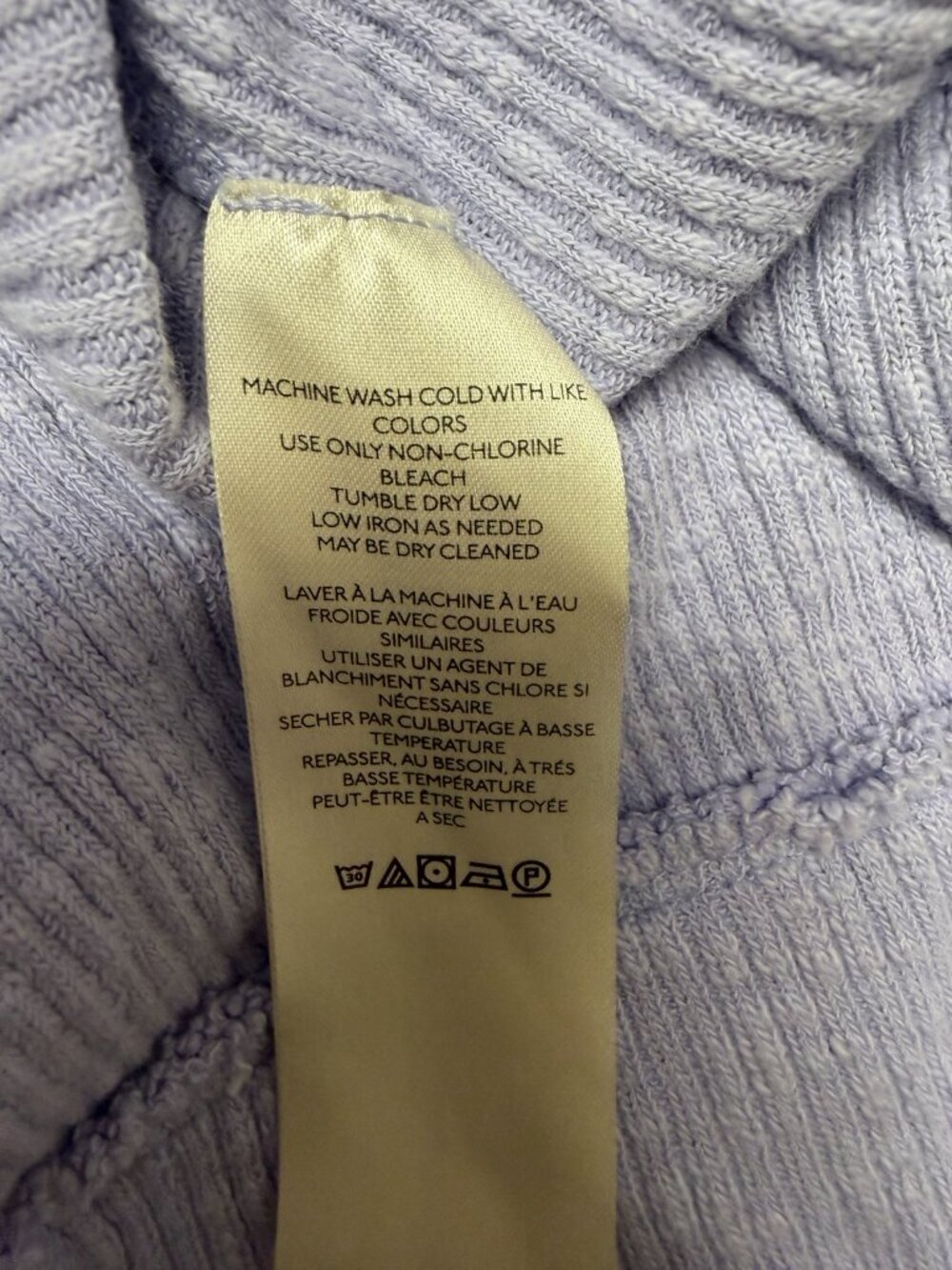 We The Free Lavender Waffle Knit Half Zip Pullover | Raw Edge Oversized Boho Top - Picture 8 of 8